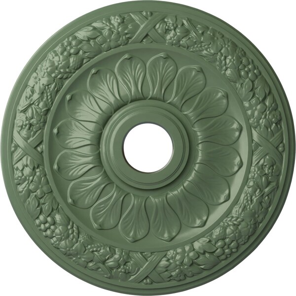 Ekena Millwork Swindon Ceiling Medallion (Fits Canopies up to 6 1/8"), 24"OD x 4"ID x 1 1/2"P, Athenian Green CM24SWAGF - main
